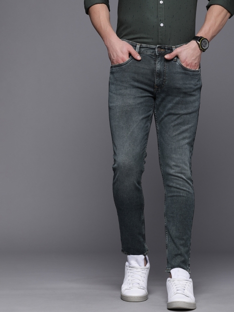 

Louis Philippe Jeans Men Navy Blue Slim Fit Low-Rise Light Fade Stretchable Jeans
