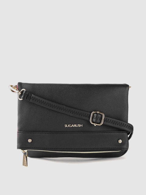 

Sugarush Black Solid Sling Bag