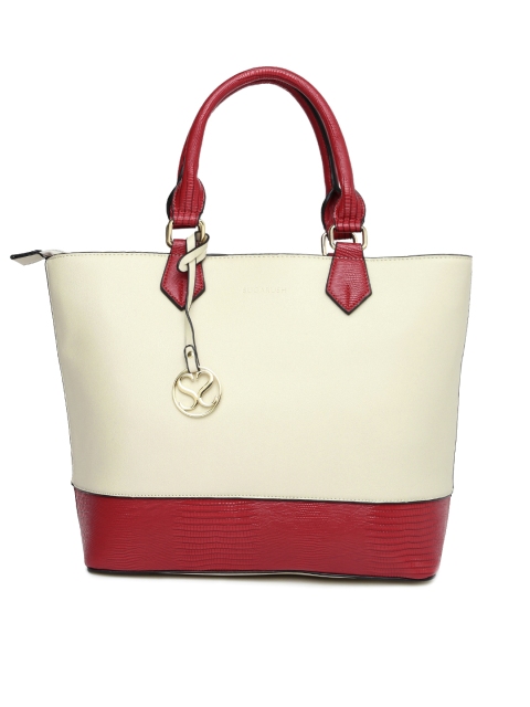 

Sugarush Beige & Red Colourblocked Handbag