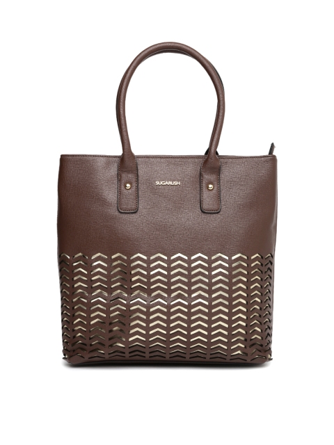 

Sugarush Brown Cut-Work Shoulder Bag