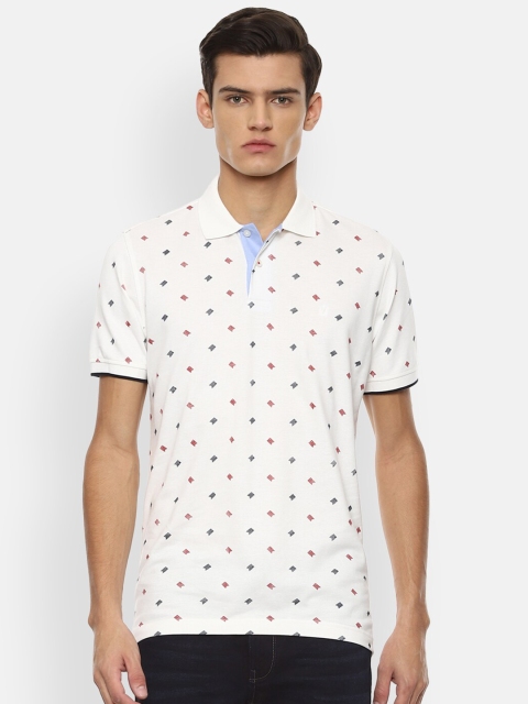 

Van Heusen Sport Men White Printed Polo Collar T-shirt