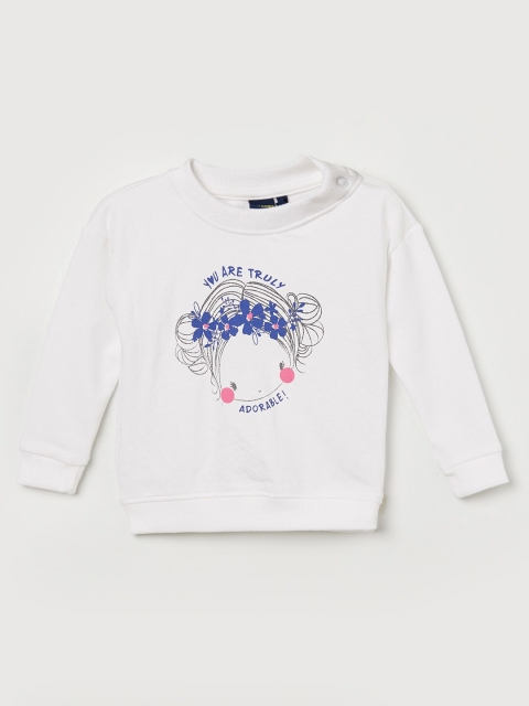 

Juniors by Lifestyle Girls White Printed Sweatshirt