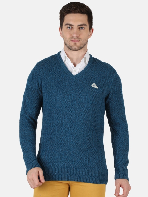 

Monte Carlo Men Blue Cable Knit Pullover