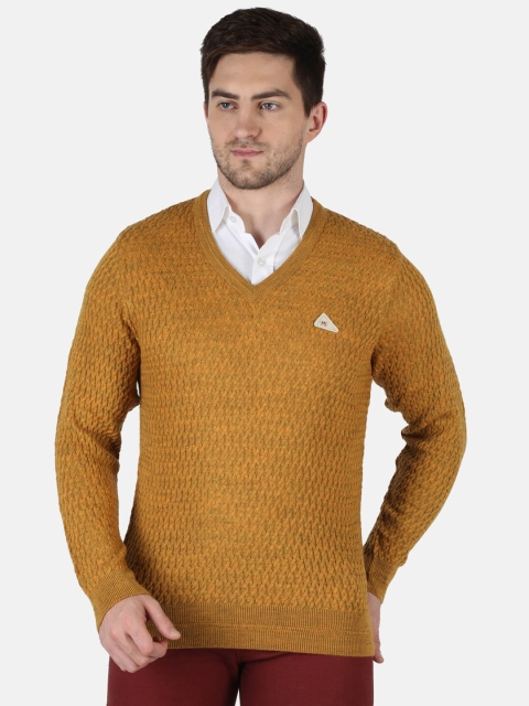 

Monte Carlo Men Yellow Cable Knit Pullover