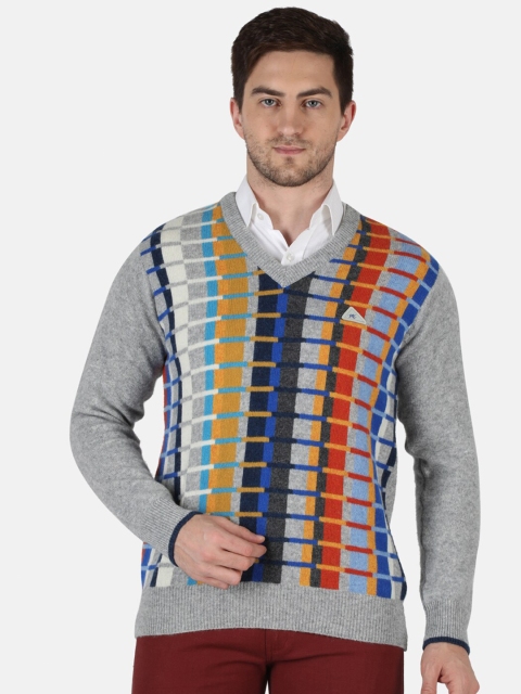 

Monte Carlo Men Grey & Blue Pullover
