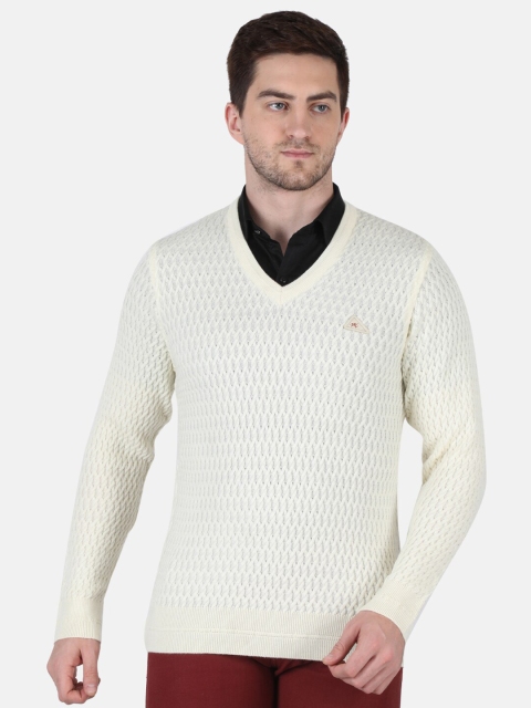 

Monte Carlo Men White Cable Knit Pullover