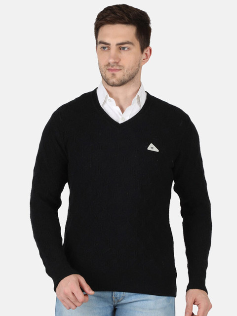 

Monte Carlo Men Black Cable Knit Pullover