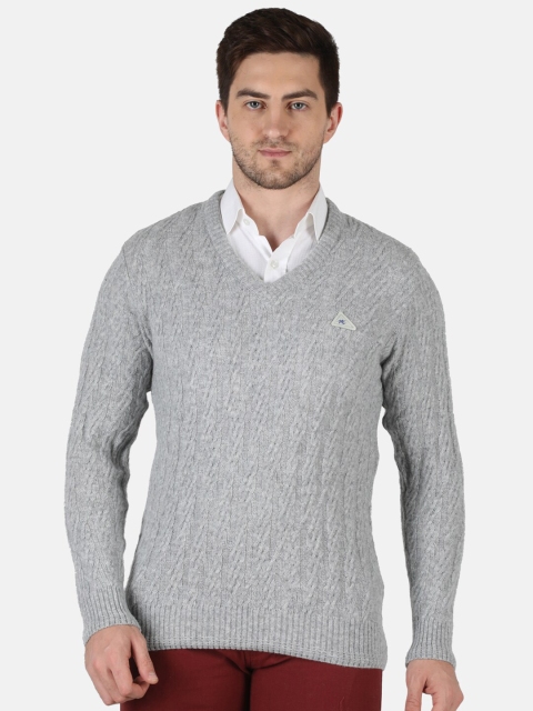 

Monte Carlo Men Grey Cable Knit Pullover