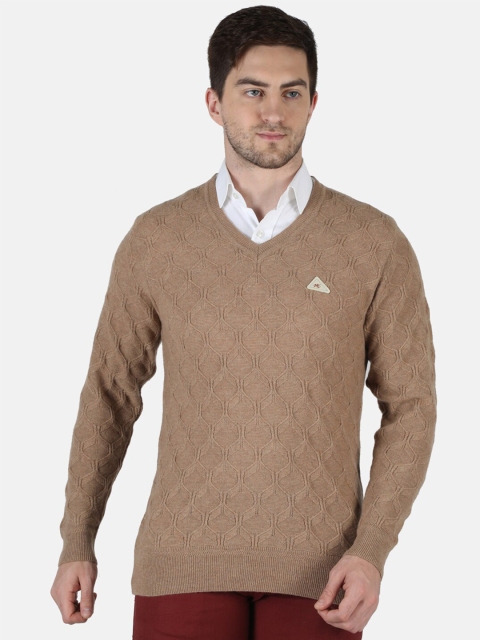 

Monte Carlo Men Beige Self Design Woollen Pullover