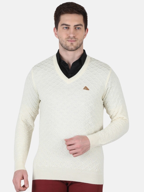 

Monte Carlo Men Cream-Coloured Cable Knit Pullover