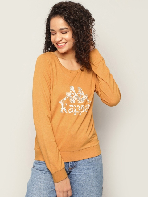 

Kappa Women Mustard Printed Sweatshirt