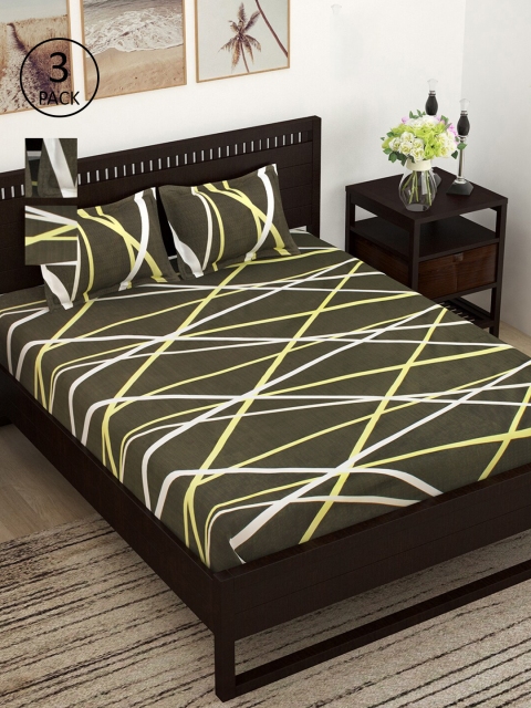 

Story@home Green 120TC 3 Queen Size Bedsheet with 6 Pillow Cover