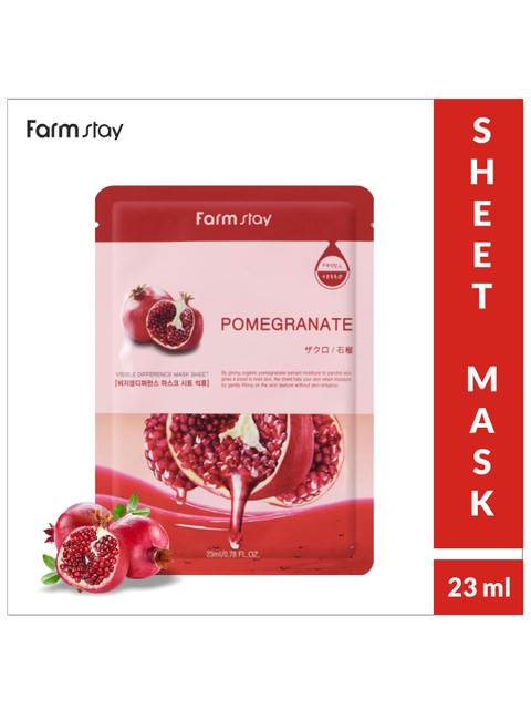 

Farmstay Visible Difference Sheet Mask - Pomegranate, Pink