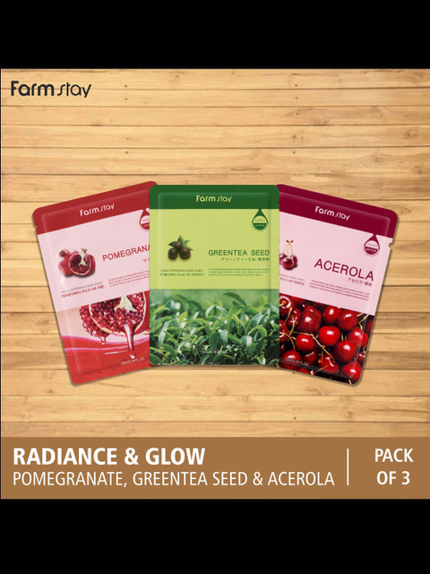 

Farmstay Black Set of 3 Radiance & Glow Sheet Mask