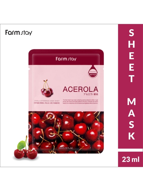 

Farmstay Visible Difference Acerola Sheet Mask, Black