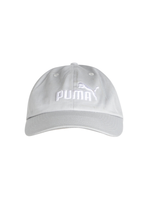 

Puma Unisex Grey Brand Logo Embroidered Cotton Baseball Cap