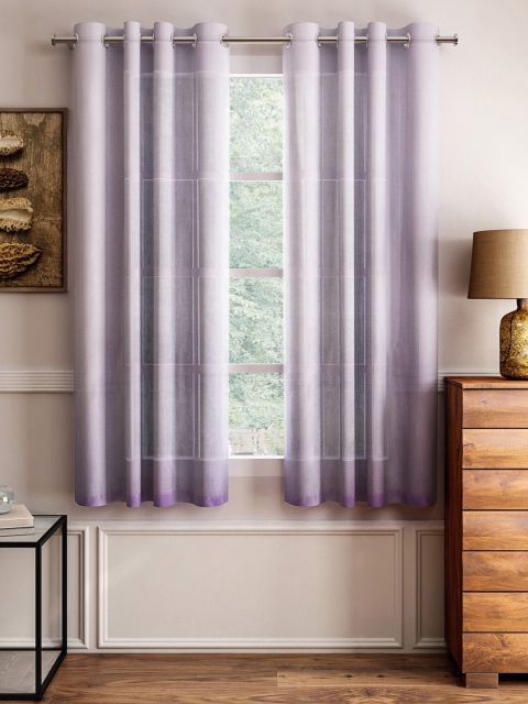 

Lushomes Pink Sheer Window Curtain