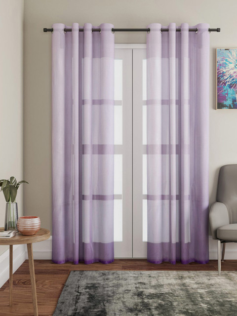 

Lushomes Lavender Sheer Door Curtain