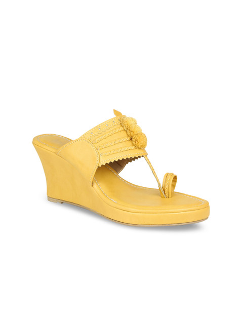 

Inc 5 Yellow Ethnic Wedge Heels