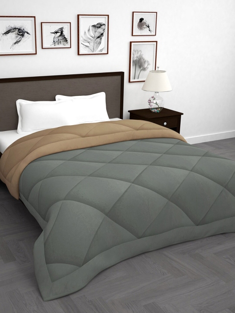 

Story@home Beige & Grey Set of 3 Mild Winter 200 GSM Reversible Double Bed Comforter