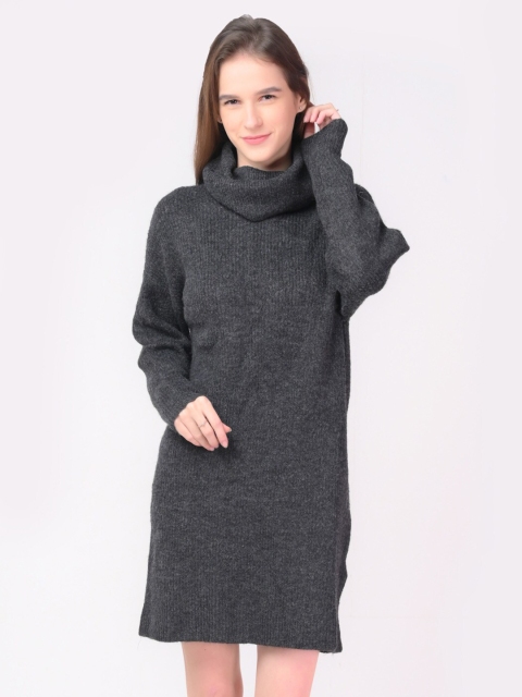 

NoBarr Grey Turtle Neck Sweater Dress