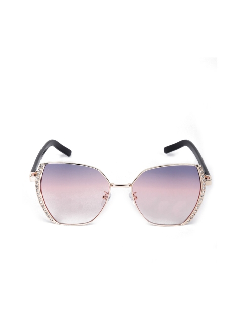 

ODETTE Women Purple Lens & Purple Square Sunglasses with UV Protected Lens