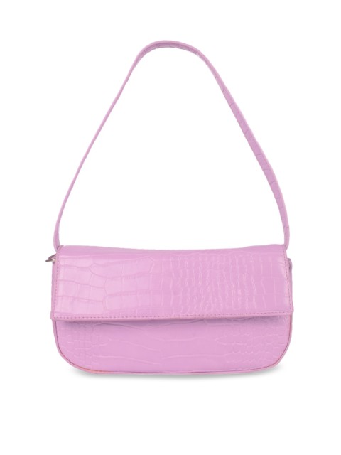 

Bagkok Pink Textured PU Structured Sling Bag