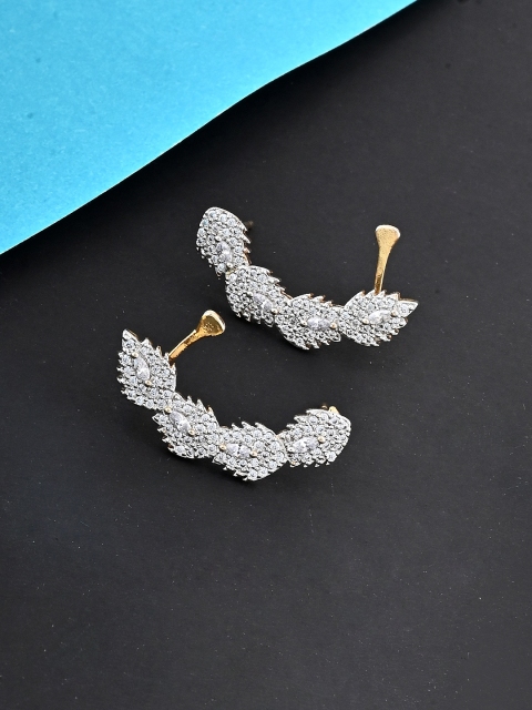 

Studio Voylla Gold-Toned Contemporary Drop Earrings