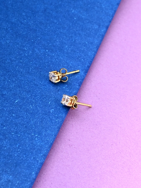 

Studio Voylla Gold-Toned Contemporary Drop Earrings