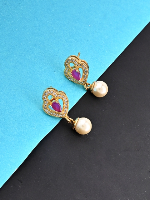

Studio Voylla Gold-Toned Contemporary Drop Earrings