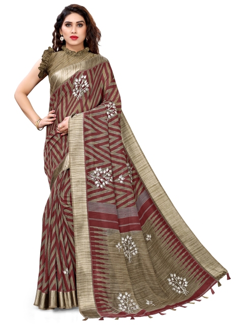 

KALINI Maroon Geometric Printed Saree