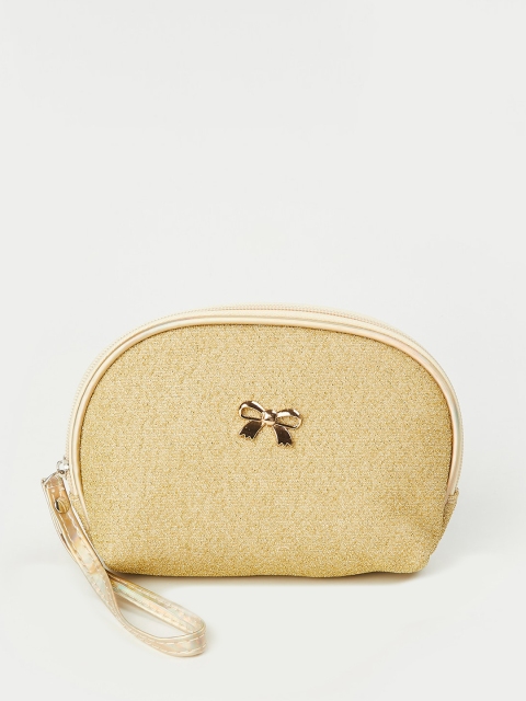 

Ginger by Lifestyle Gold-Toned Textured Travel Pouch