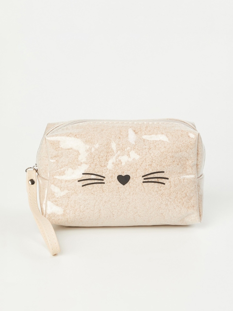 

Ginger by Lifestyle Beige Printed Travel Pouch