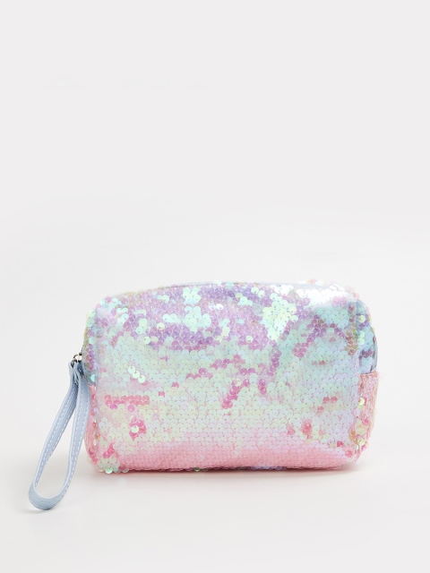

Ginger by Lifestyle Silver-Toned Embellished Structured Handheld Bag