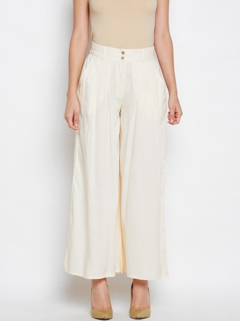 

Be Indi Women Cream-Coloured Ethnic Palazzos