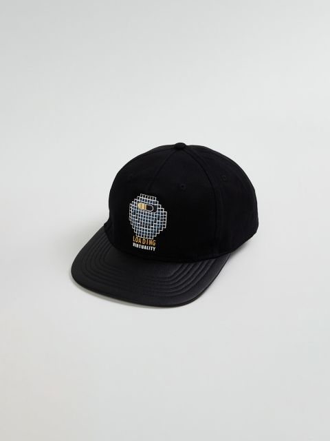 

Smiley World Men Black & White Printed Visor Cap
