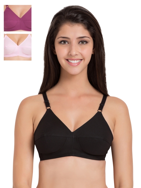 

Souminie Pack of 3 Full-Coverage Bras SLY933, Black