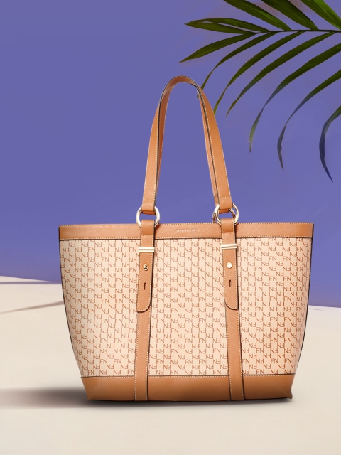 

Forever New Beige Textured PU Structured Shoulder Bag