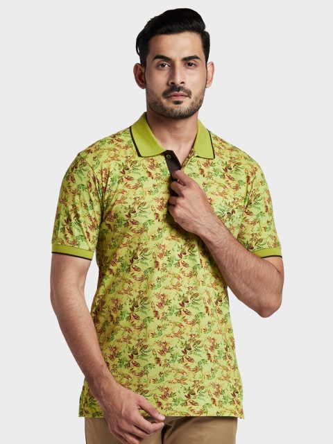 

ColorPlus Men Green Printed Polo Collar T-shirt
