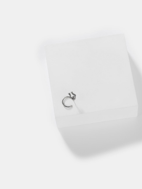 

SHAYA Silver-Toned Vedhla Inspired 925 Silver Nose Pin