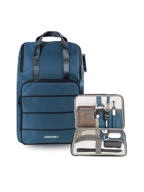 

THE ASSEMBLY Unisex Teal Backpack with USB Charging Port