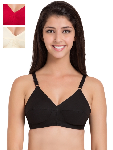 

Souminie Pack of 3 Full-Coverage Bras SLY933, Black