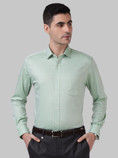 

Park Avenue Men Green Printed Formal Shirt