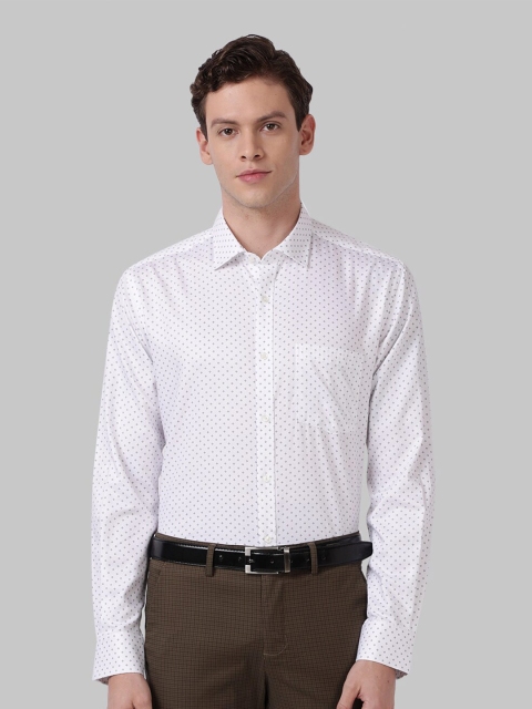 

Park Avenue Men White Printed Formal Shirt