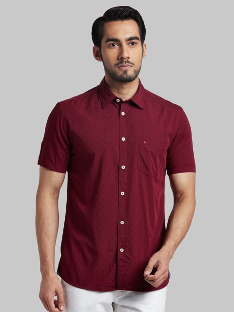

Parx Men Maroon Slim Fit Casual Shirt