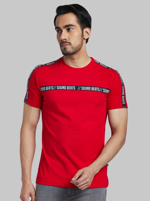 

Parx Men Red Printed T-shirt