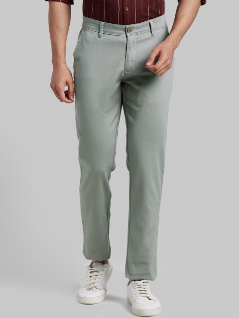

Parx Men Green Tapered Fit Trousers
