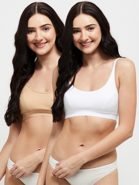 

max Cream-Coloured & White Pack Of 2 Everyday Lightly Padded Bra