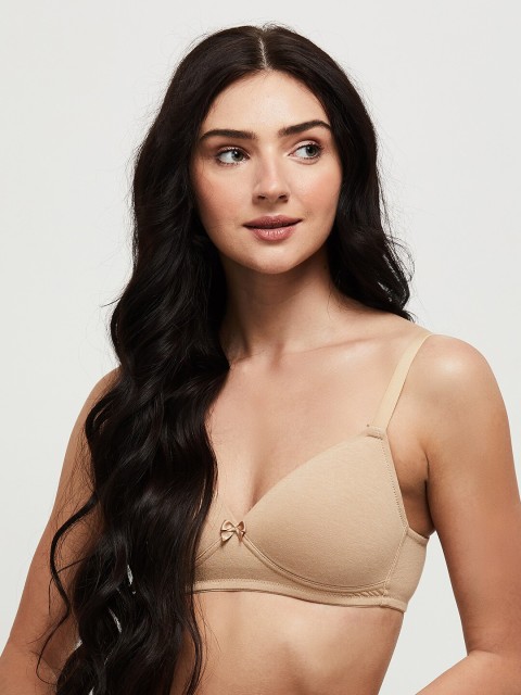 

max Women Nude-Coloured Solid Lightly Padded Everyday Bra SU21PDNW09SKIN