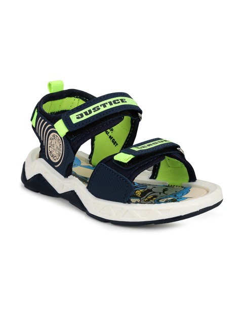 

Campus Unisex Kids Navy Blue & Fluorescent Green Comfort Sandals